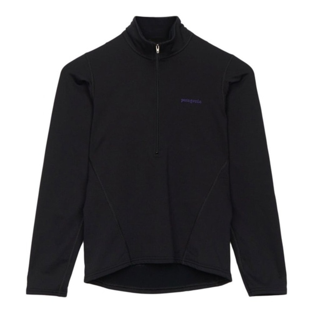 Patagonia Pullover Womens Cool Weather Top Long Sleeve Black 1/4 zip